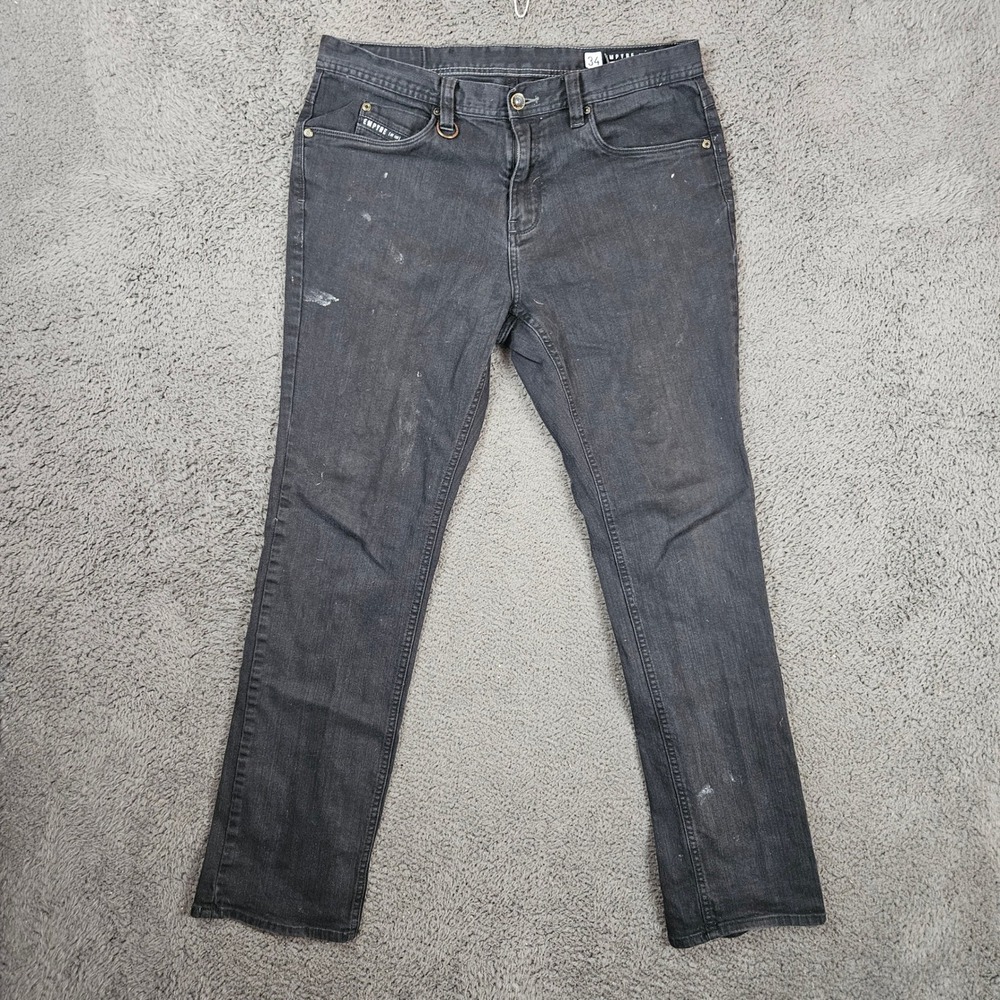 Empyre Sledgehammer Regular Fit Black Jeans Mens‎ 34 Painted Distressed Skate